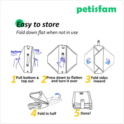 Portable Cat Travel Litter Box - Leak-Proof and Odor-Free Design for Convenient Use in Vehicles and Accommodations, Effortless One-Handed Portability for Road Trips and Air Travel
