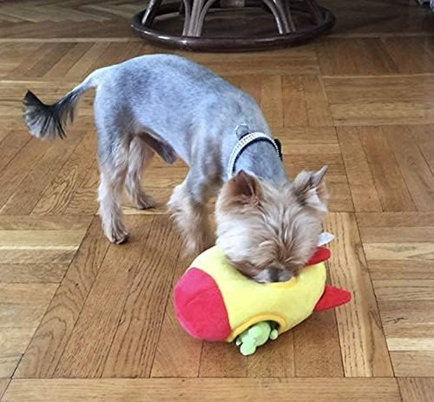 Interactive Plush Hide and Seek Squirrel Puzzle Toy for Small Dogs (Spaceship and Aliens Design)