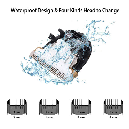 Rechargeable Cordless Pet Grooming Clipper Set, Low Noise Electric Dog and Cat Shaver with Scissor Comb